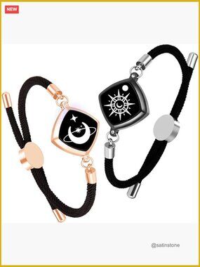 Smart Touch Bracelets for Long Distance Couples, Vibration & Light Up